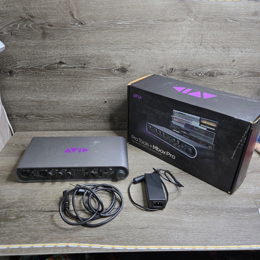 Avid Mbox Pro 3rd Gen 8x8 FireWire Audio Interface w/ Box & Power Supply Tested